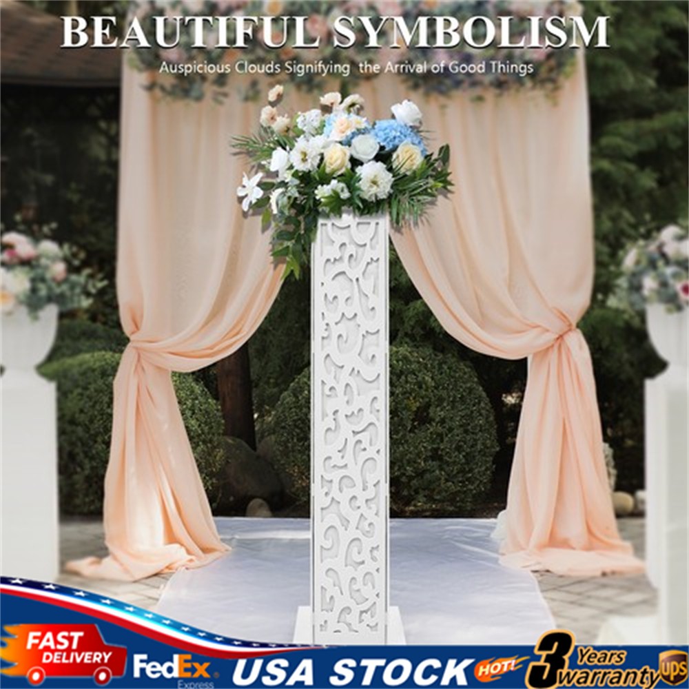 8Pcs Flower Columns LED White Elegant Wedding Column Pillar Decoration