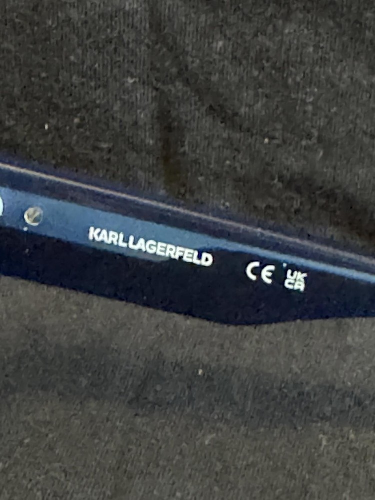 Karl Lagerfeld Jeans Blue Rectangular Sunglasses with Case