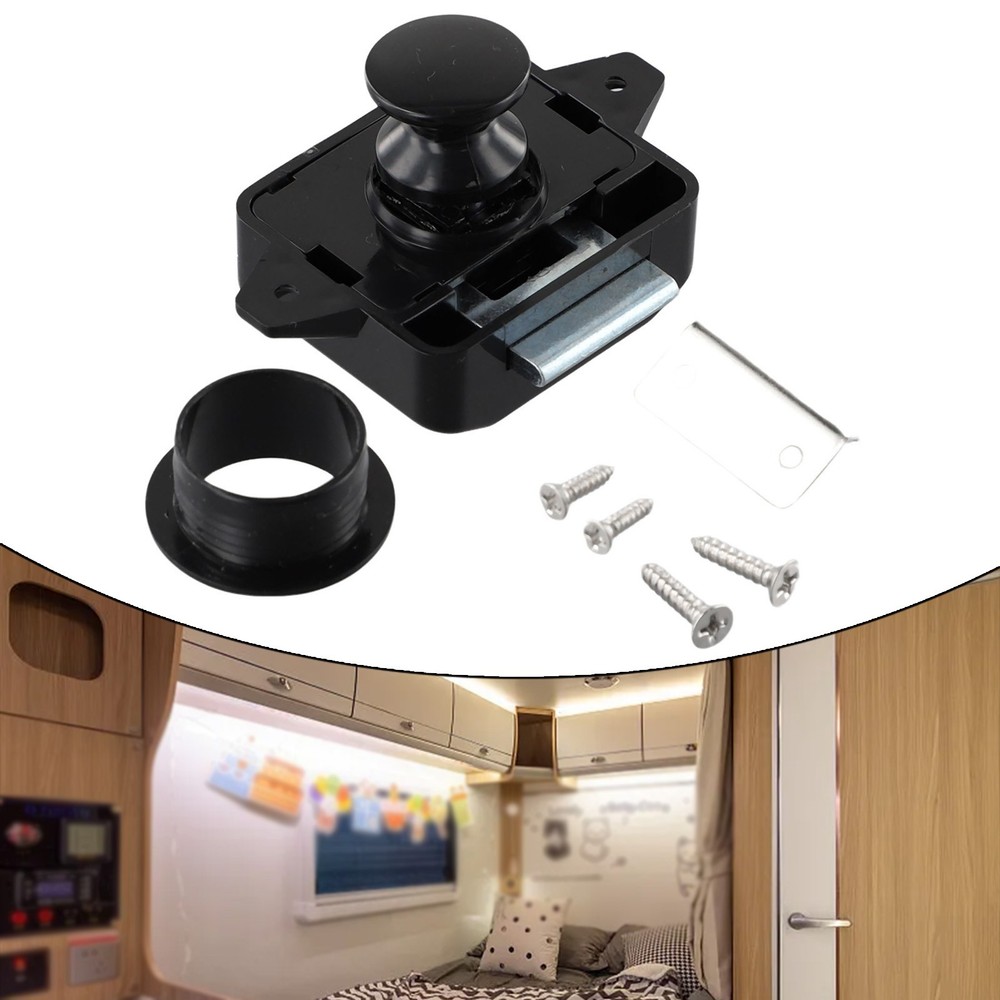 Push Button Catch Lock Latch Knob Drawer Cupboard Cabinet Camper Caravan