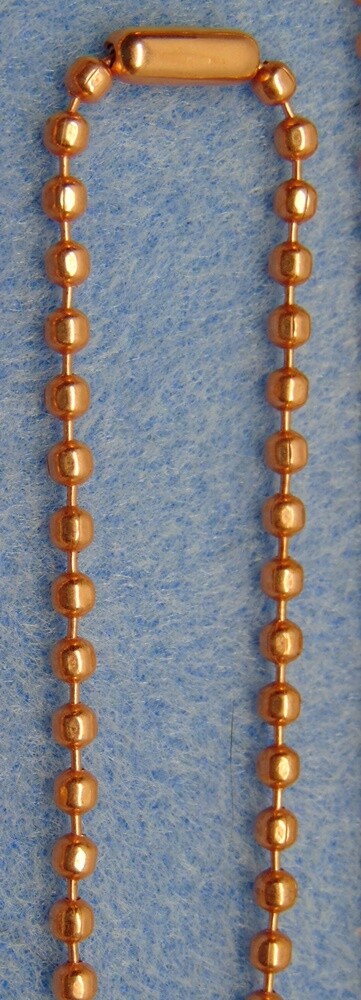 Solid COPPER BALL CHAIN Necklaces ~ 3.2mm bead ~ Round ~ Faceted ~ or Ball +Bar