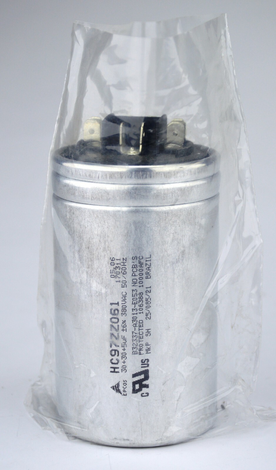 30/30/5 uf mfd Dual / Triple Motor Run Capacitor, 380VAC,50/60Hz, Lot of 5