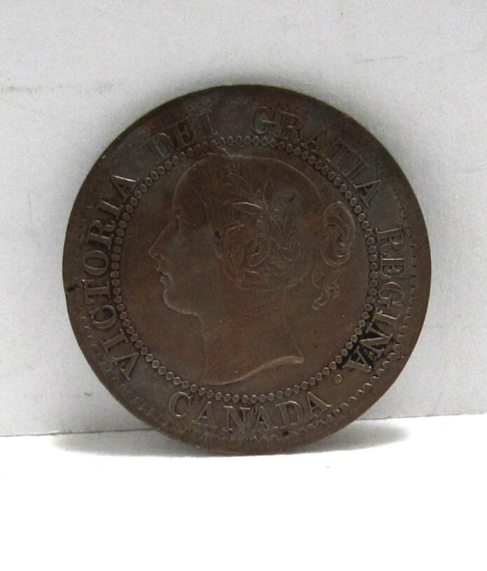 1859 Canada Large Cent Penny 1 Cent Nice Coin Almost Uncirculated