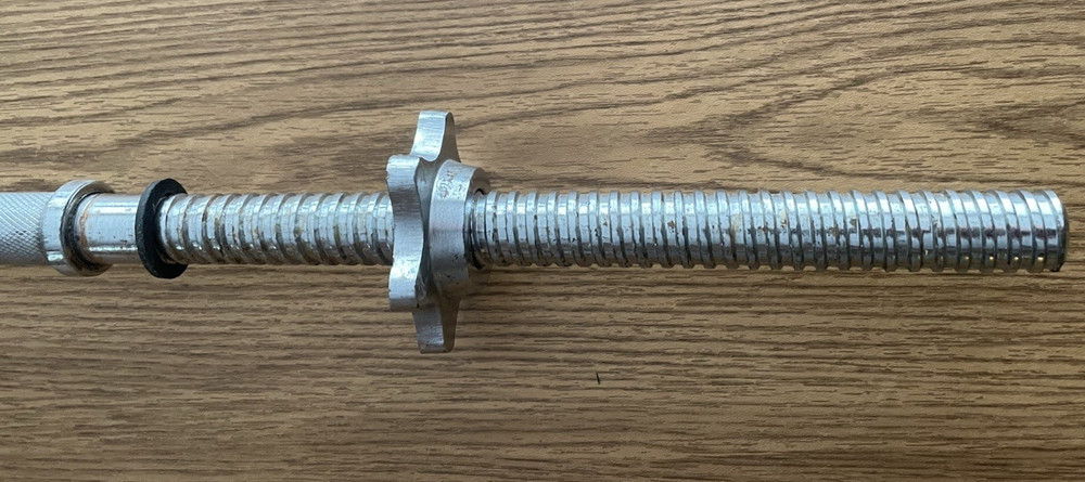 Vintage Chrome 5' Threaded Barbell 1" w/Collars Make OFFER