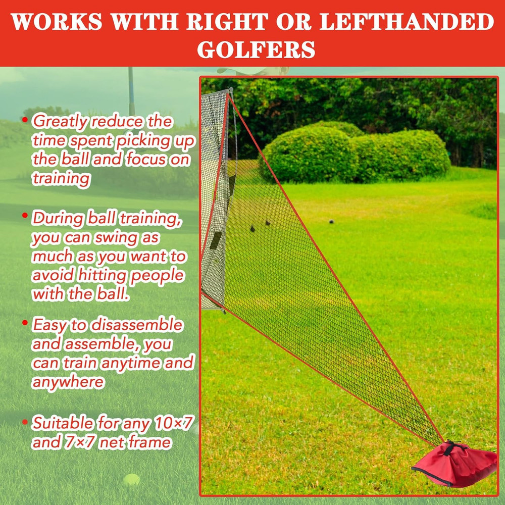 Roundfunny 2 Pcs Golf Net Attachment for 7Ft Golf Practice Hitting Nets with 2 S