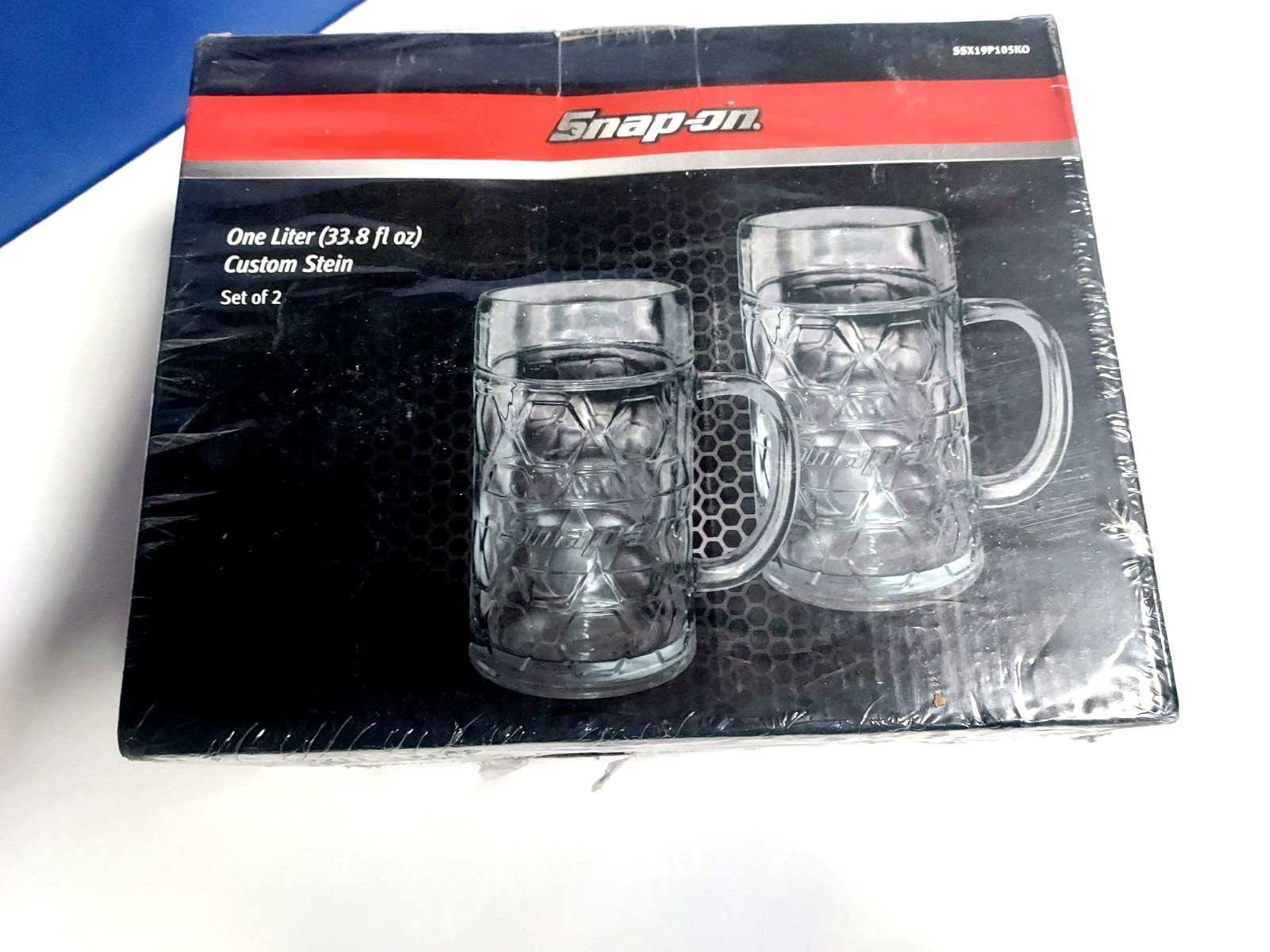 Snap On Tools Custom 1liter Stein Set Of 2 New/Sealed 33.8fl oz. = 1 liter