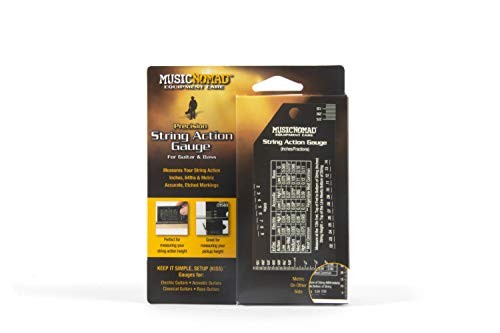 Precision String Action for String Height- Metric, SAE, 64ths Gauge Ruler