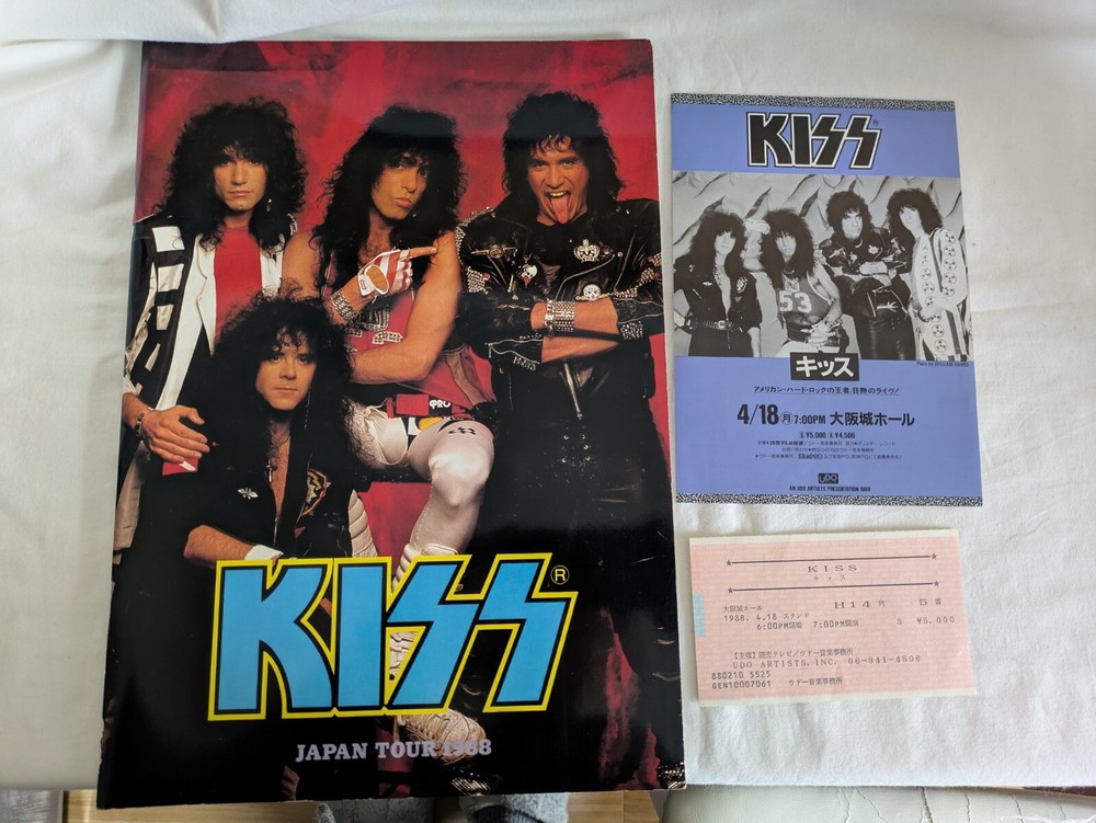 KISS 1988 Japan Tour Concert Program Ticket Stub/Flyer
