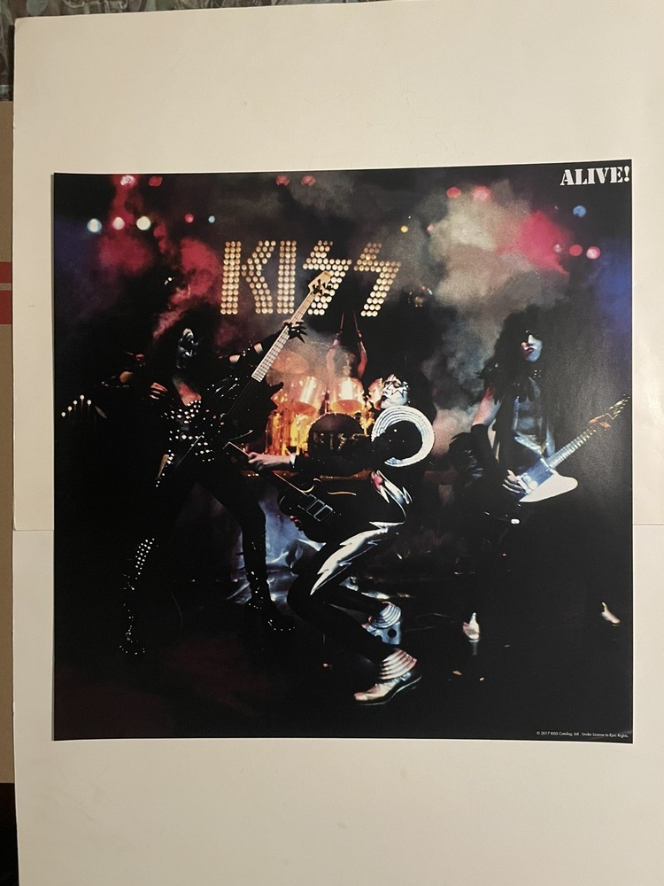 KISS ALIVE LP POSTER VERY RARE OFFICIAL 2017 ACE FREHLEY EX/NM