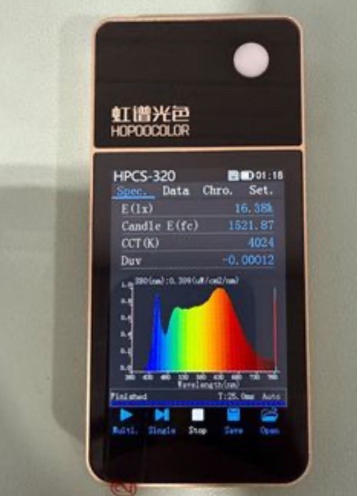HPCS-320 PORTABLE ILLUMINANCE LIGHT METER ANALYZER LUXMETER SPECTROMETER TOUCH