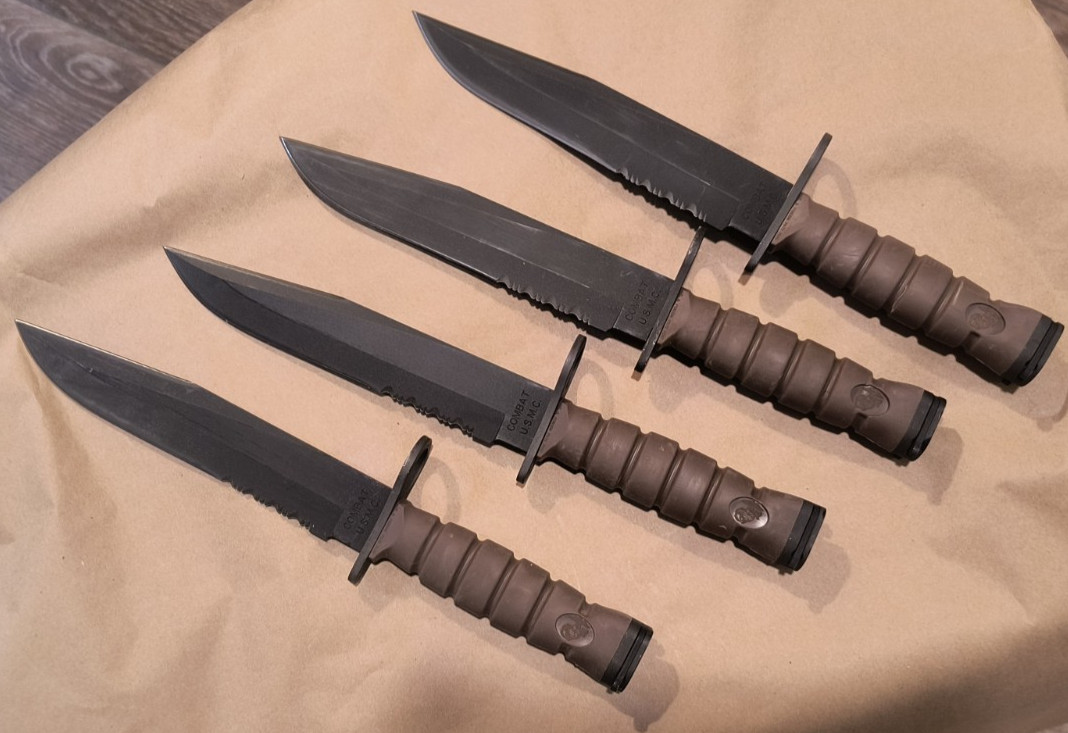 Vintage OKC3S Knife USMC Marine Corps Bayonet Ontario Knife Co & MOLLE Sheath