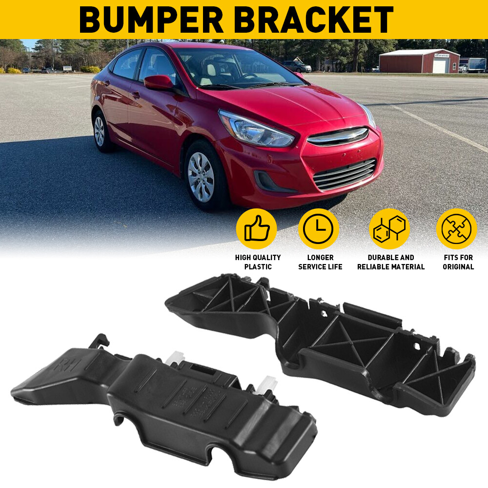 A Pair Front Bumper Bracket Retainer Left Right 2012-2017 Fit Hyundai Accent