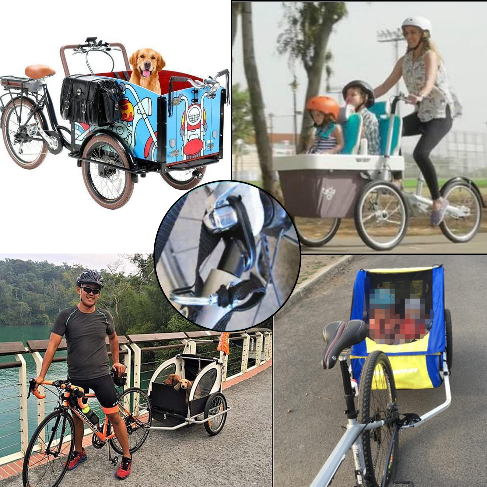 Bicycle Trailer Hitch Bike Coupler Connector Alloy Bike Trailer Hitch Attachment