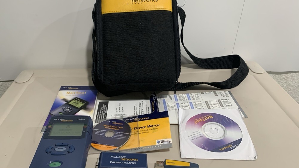 Fluke Networks NetTool 10/100 Inline Network Tester & Wire-mapper Dongle. TESTED