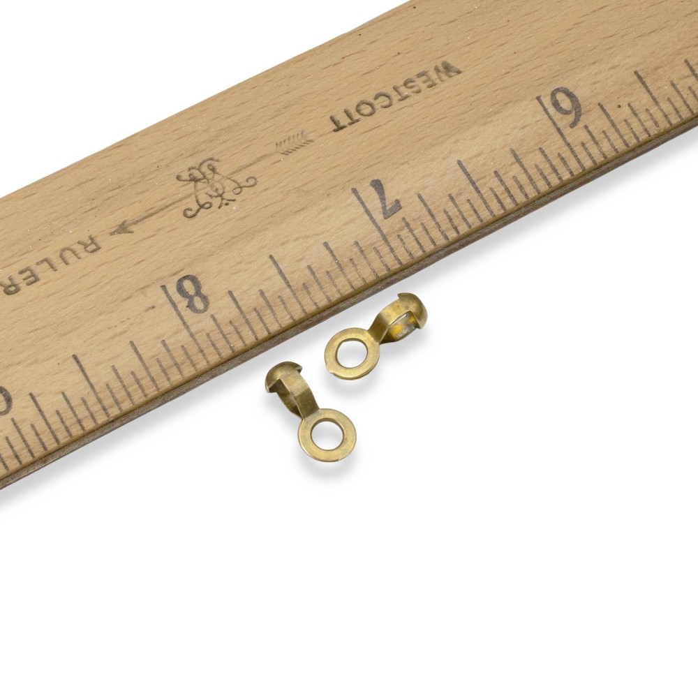 50 Antique Brass #6 Ball Chain Fan Pull Loop Connectors - DIY Fan Pull Hardware