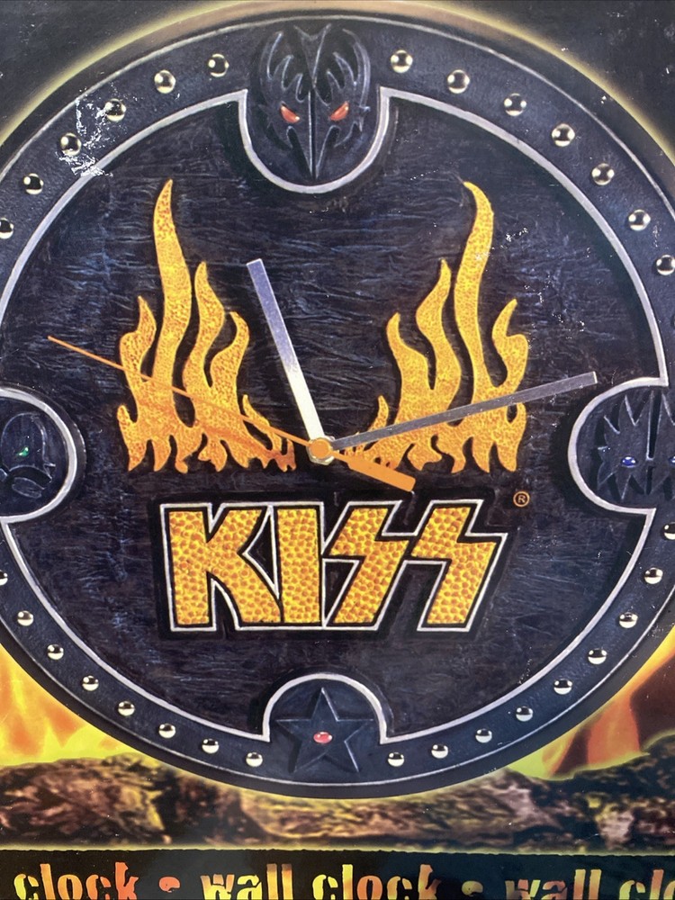 KISS Vintage 2001 SPENCER GIFTS WALL CLOCK-NEW-RARE