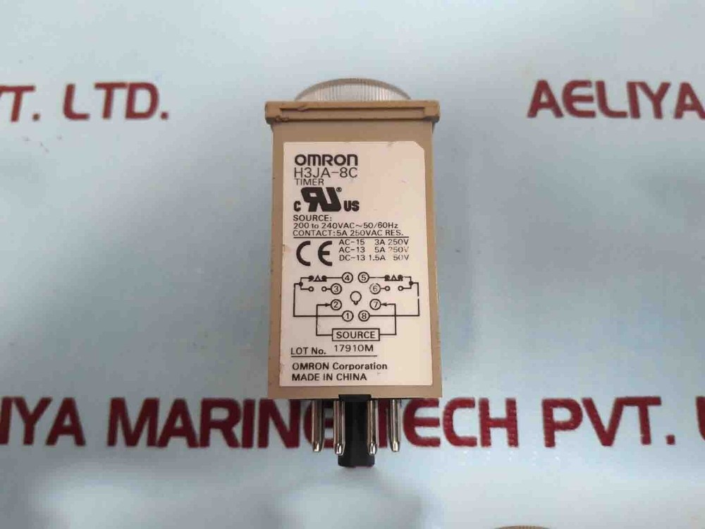 Omron H3JA-8C Multi-Function Timer 200 to 240VAC 50/60hz