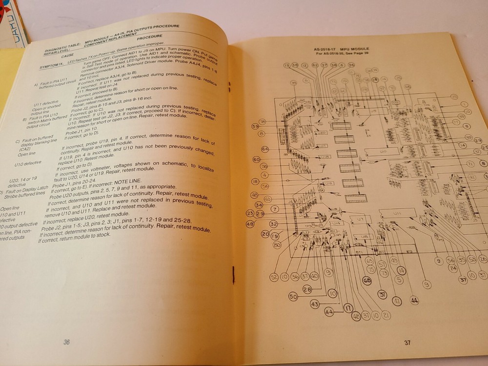 1978 Bally Electronic Pinball Games Repair Procedures Module Replacement Level
