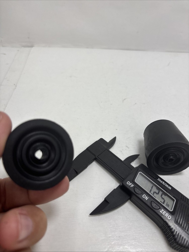 2 Pack Obtanim Replacement Cane Tips, Black, 1 Inch