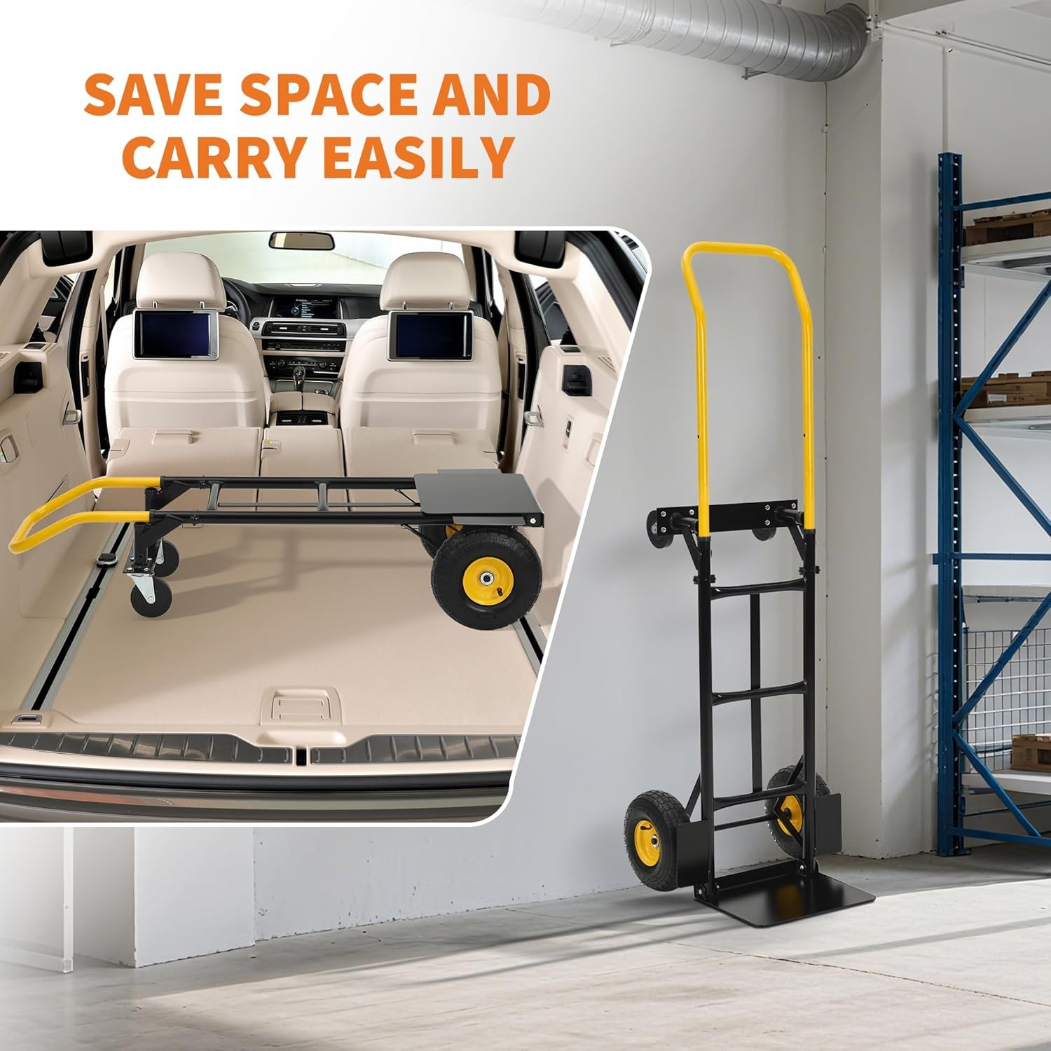 Industrial Hand Truck 800 lb Capacity Heavy-Duty Appliance Dolly