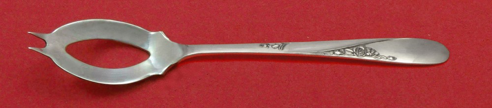 Rose Spray By Easterling Sterling Silver Olive Spoon Ideal 5 3/4" Custom Made