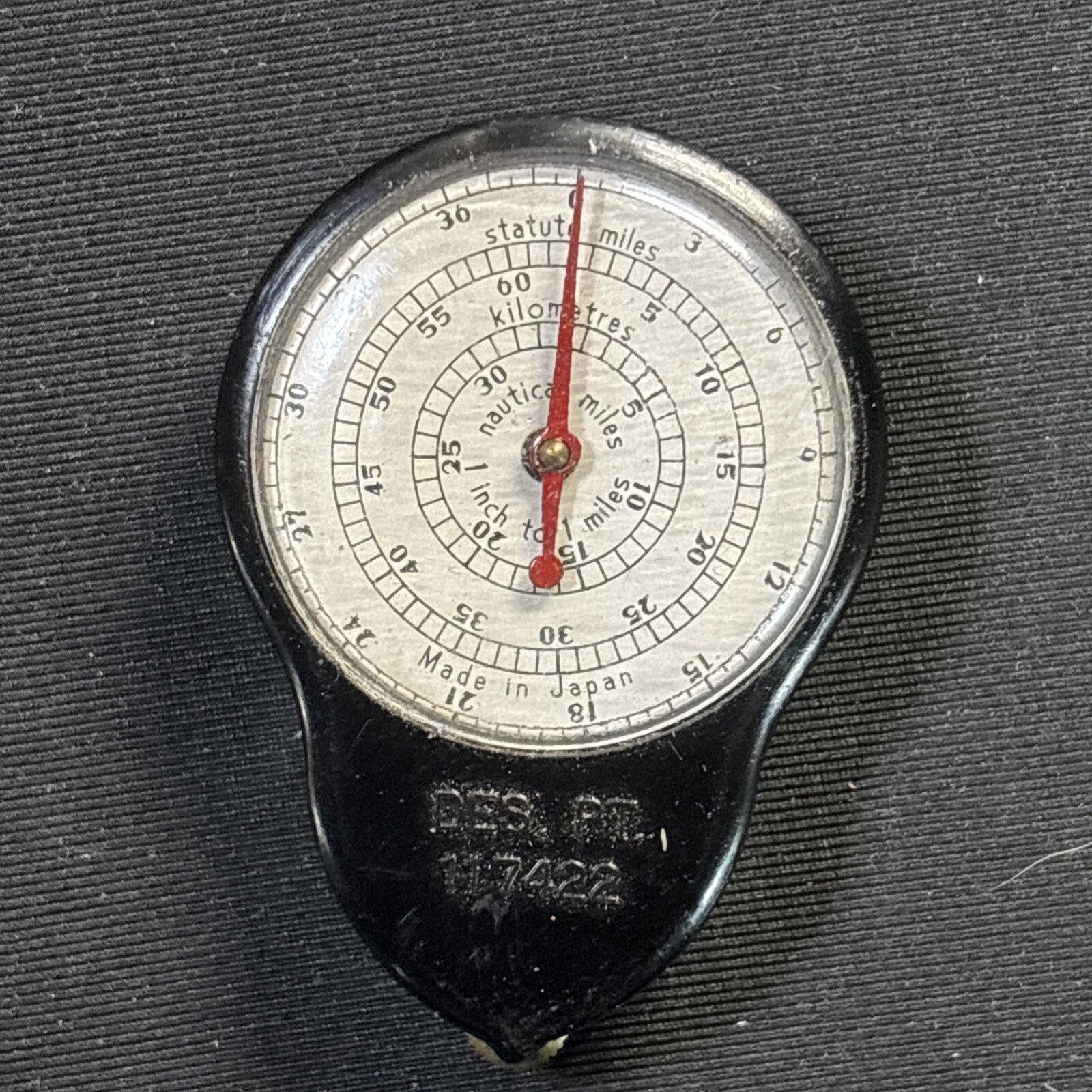 Vintage Map Tool DES PT 117422 Nautical Miles Statute Kilometers Works Japan