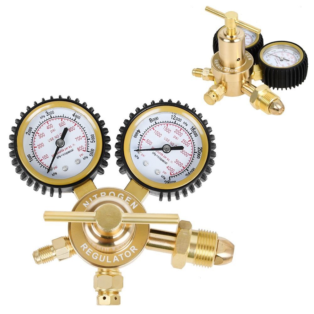 Nitrogen Regulator Pressure Control Valve Double Gauge CGA580 Inlet Thread 1/4"