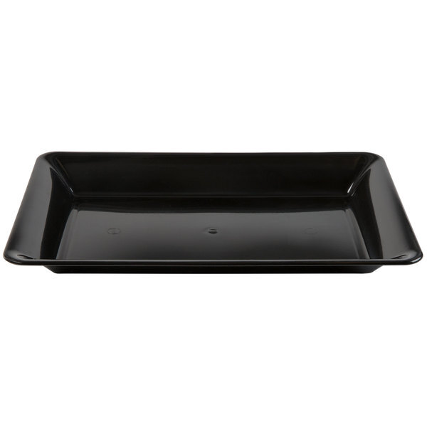 Fineline RC472.BK, 10x14-Inch Platter Black Plastic Rectangular Trays, 25/CS