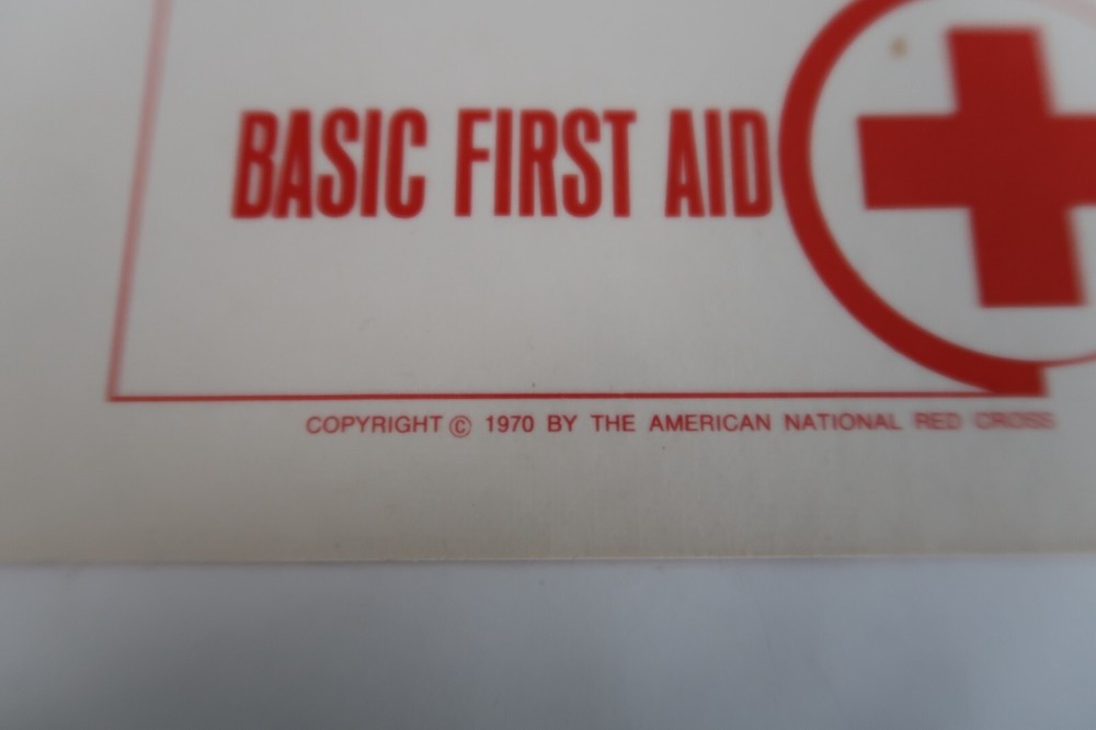 Vtg American National Red Cross Basic First Aid Drawing 2 Side Ephemera 1970 13
