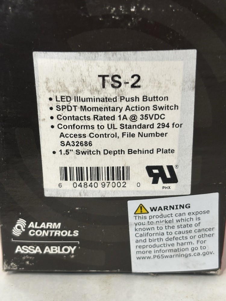 Alarm Controls Assa Abloy TS-2: Push to Exit Button 1.5” Green