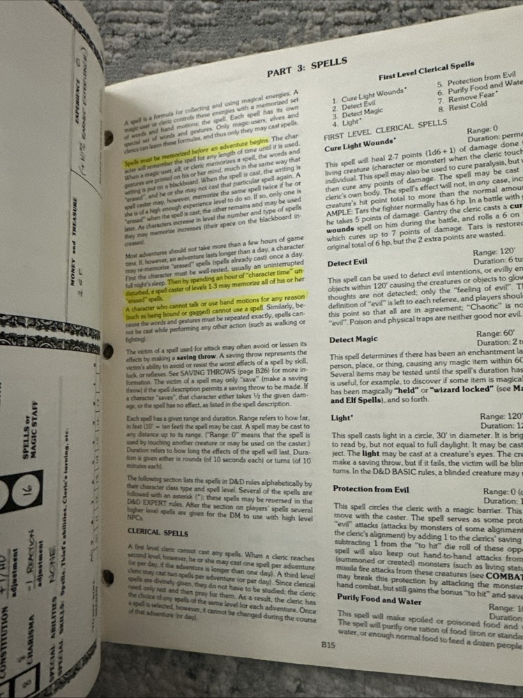 Dungeons & Dragons Basic Rulebook TSR 2014 1st Printing 1981
