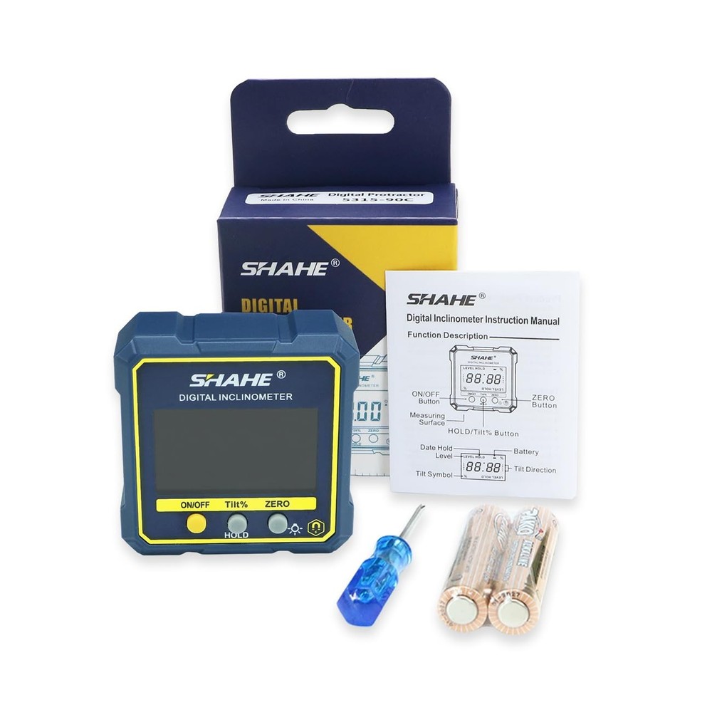 SHAHE Digital Angle Gauge Magnetic Protractor Inclinometer Level Angle Finder...
