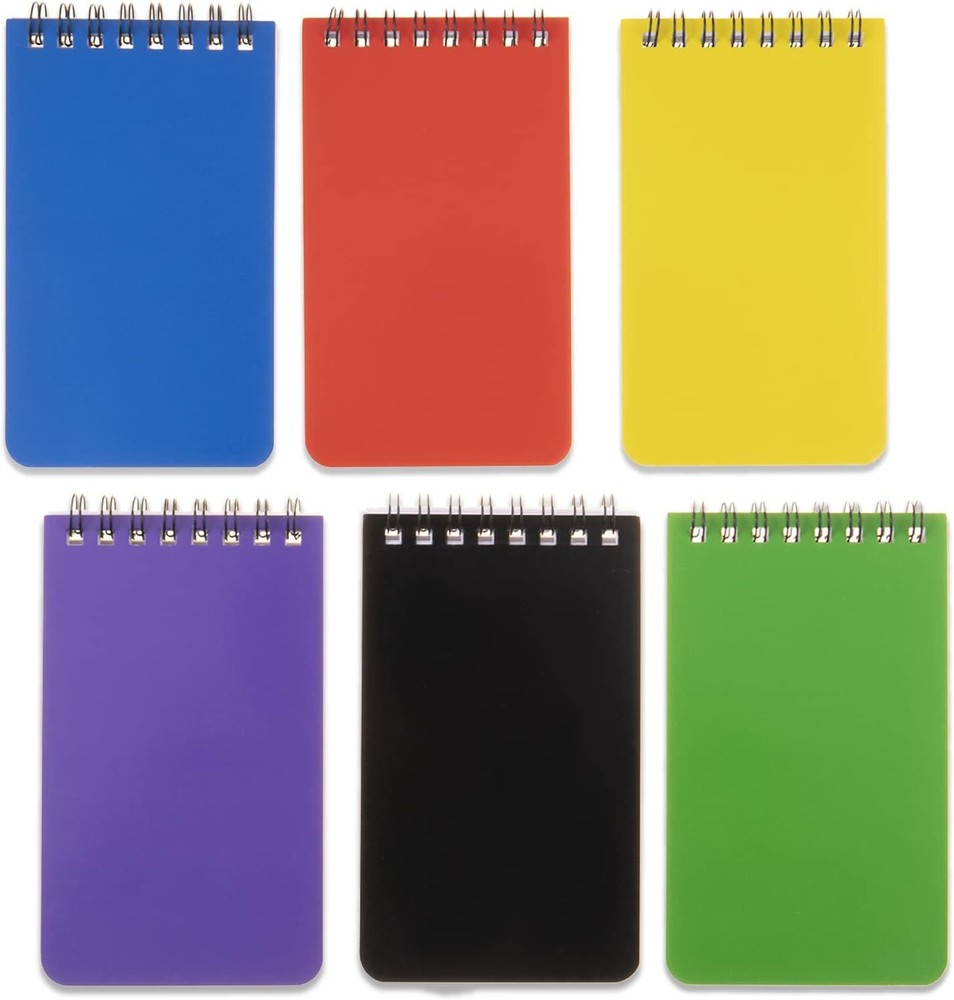 QiCheng 6pack Pocket Notebook Small Notepad 6, Green