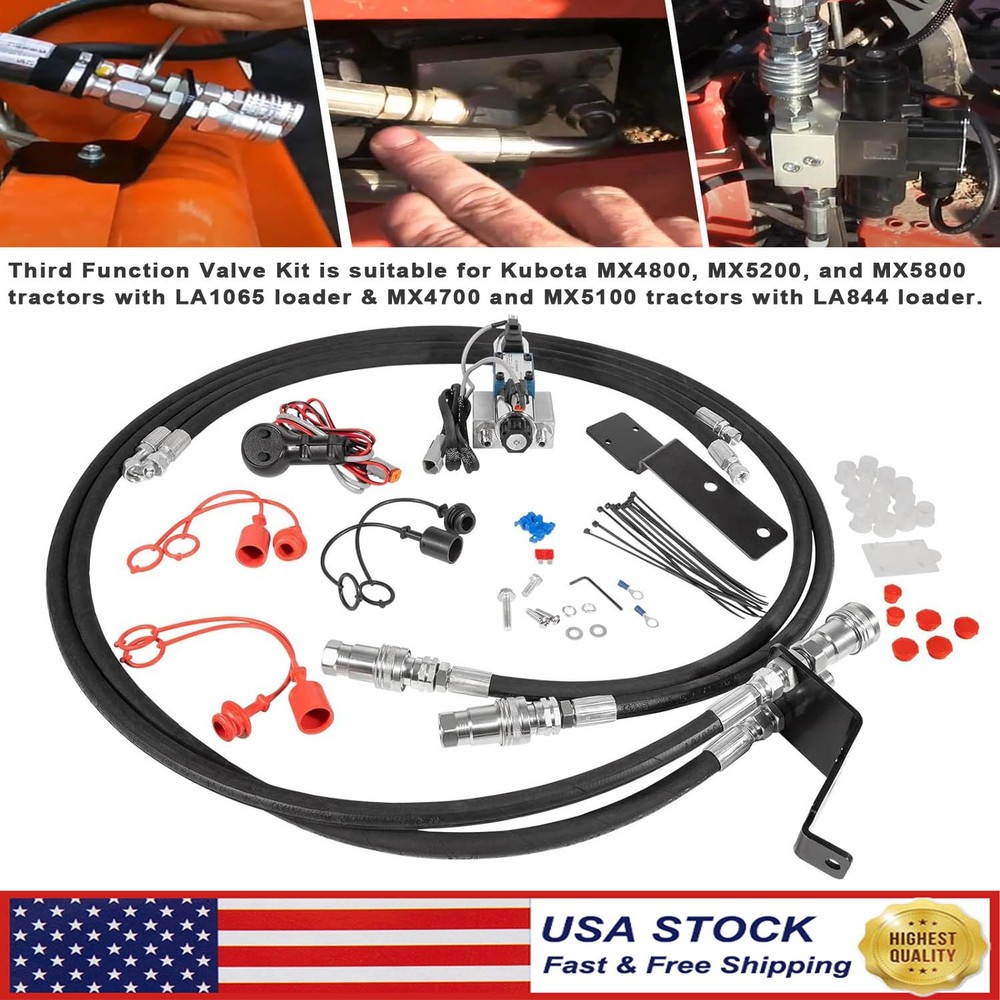 Third Function Valve Kit for Kubota MX4700, MX4800, MX5100, MX5200, MX5800