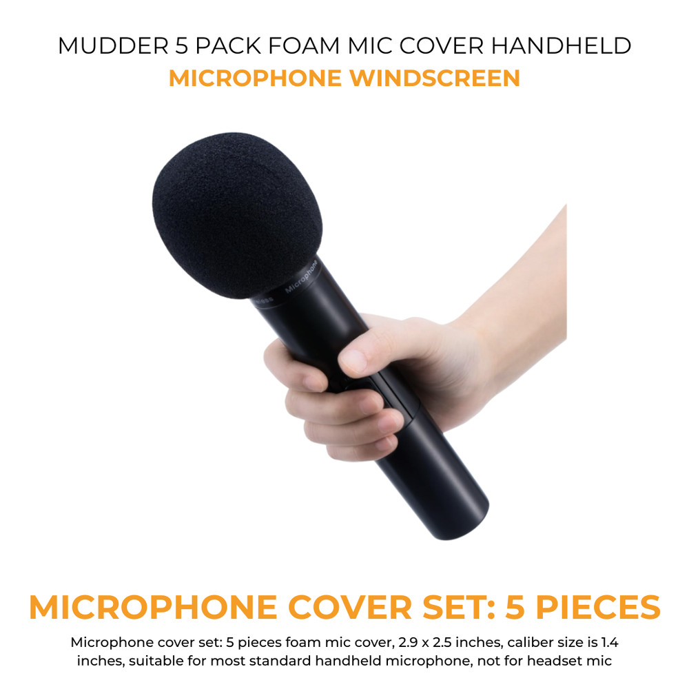 Mudder 5 Pack Foam Mic Cover Handheld Microphone Windscreen 5 Pack