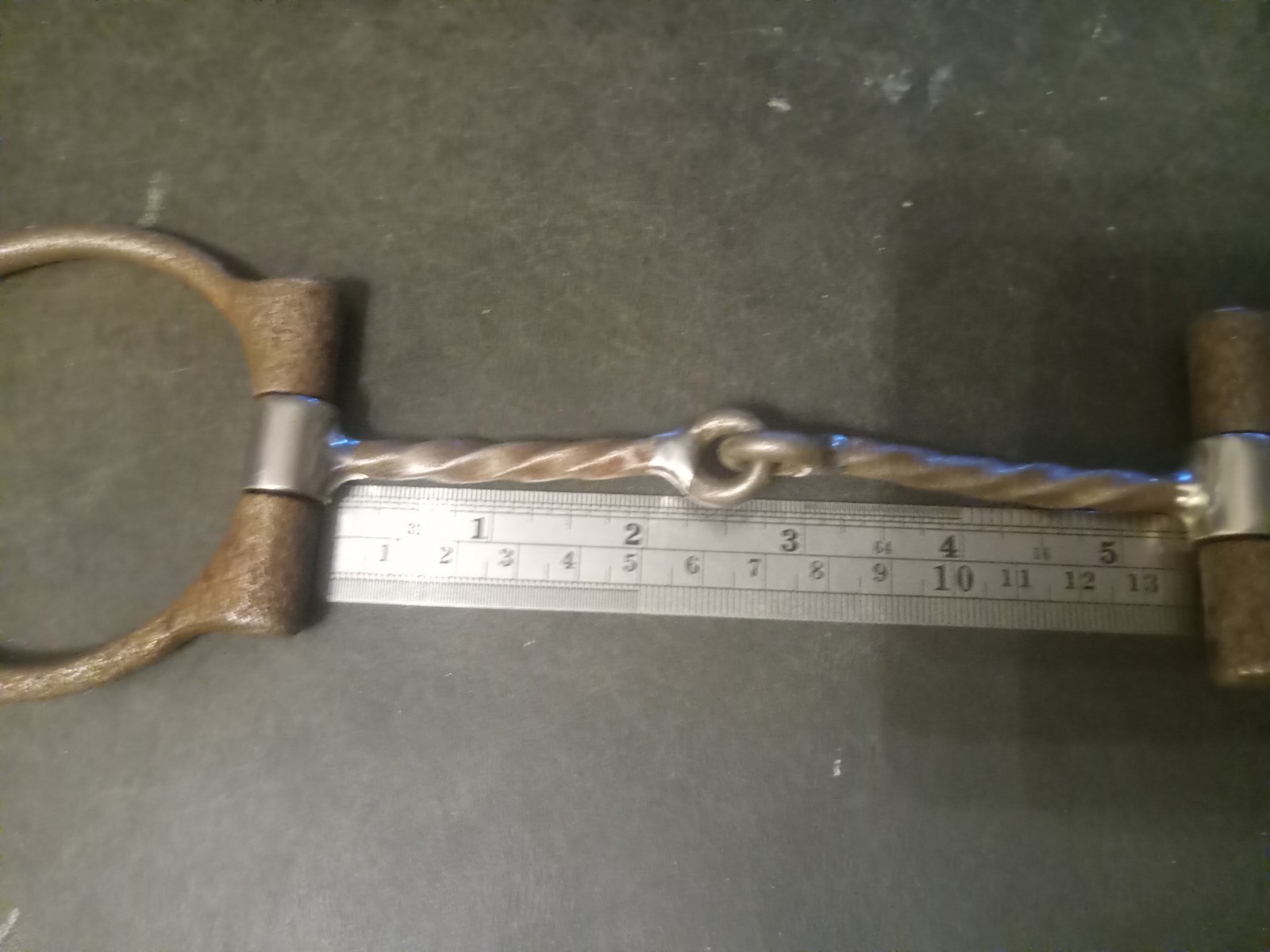 Used offset d bit 5 1/4 in mouth tight twist iron mouth