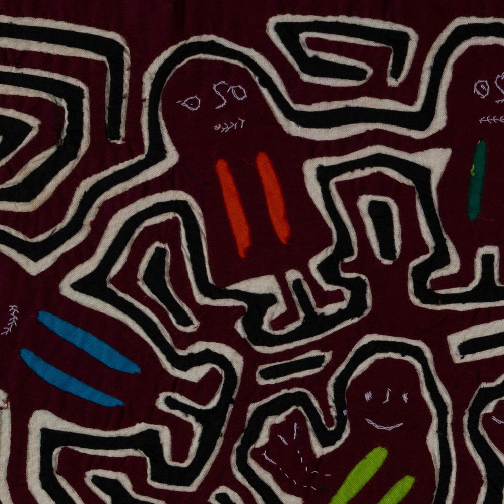 Classic Design Maroon Conga Dance Mola