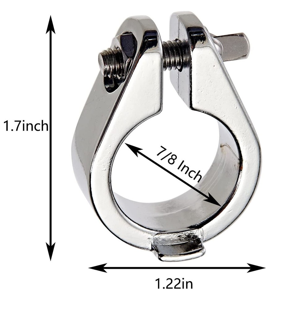 Jiayouy Chrome SC-ML78 Memory Lock 7/8 Inch Diameter 4 Pack Silver