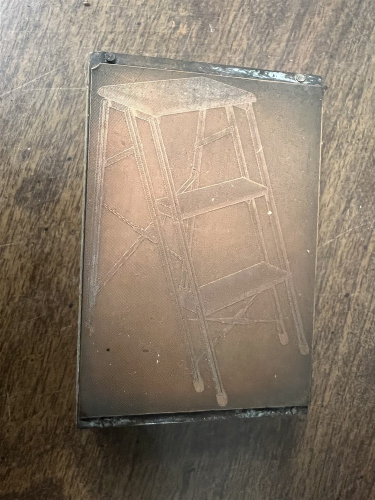Nice Copper Print Block Step Ladder