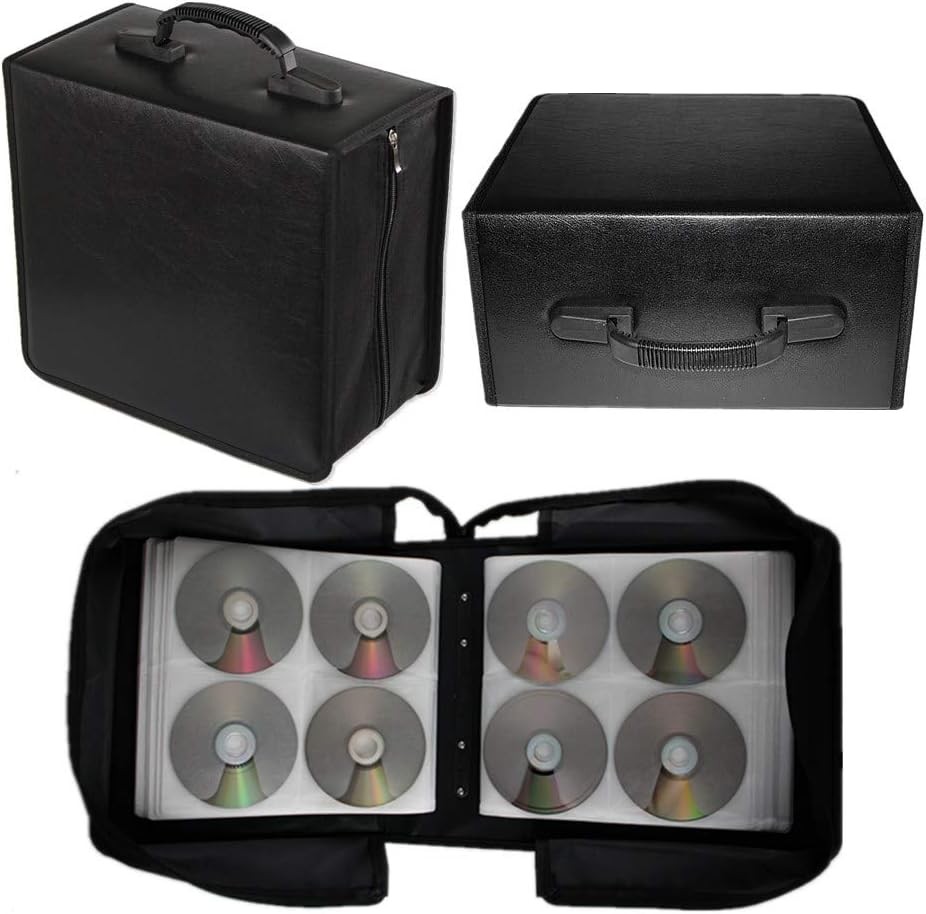 Disc CD DVD Bluray Storage Holder Solution 1 Set Case, Black