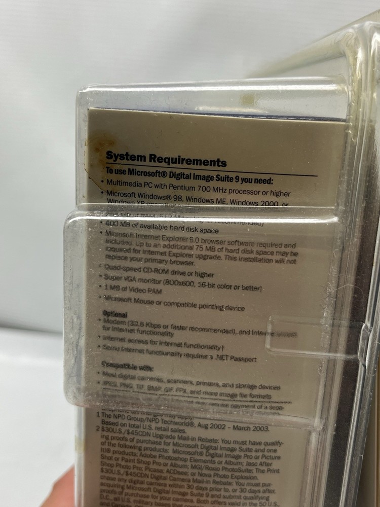 NEW Microsoft: Digital Image Suite 9 PC CD Rom Software Big Box Set 2003 SEALED