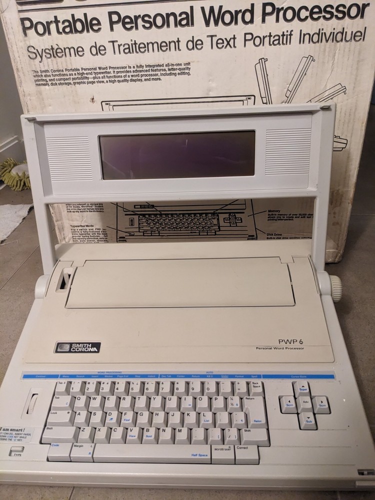 Smith Corona PWP 6 - Personal Word Processor With Original Box (Untested)