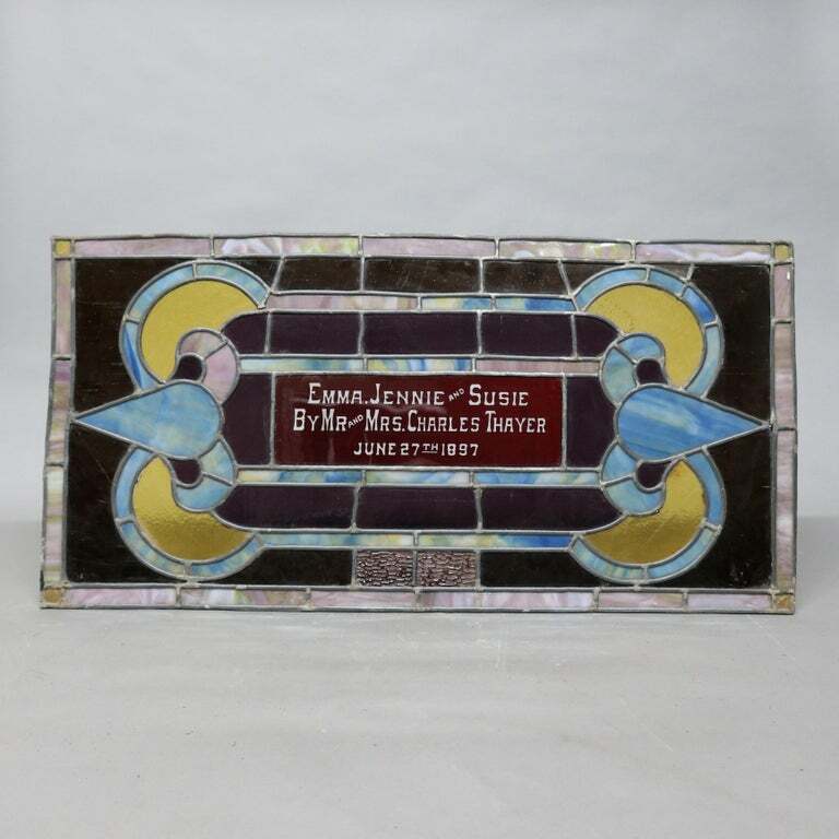 Victorian Leaded Stained Glass Window C1900