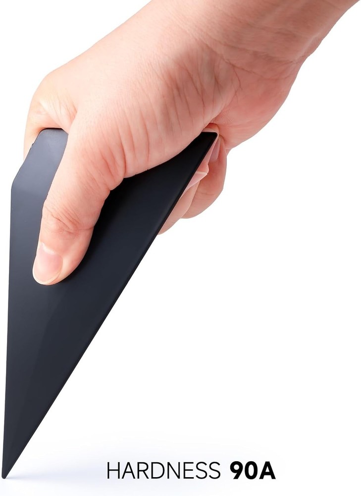 FOSHIO Small Squeegee Window Tinting Tools, Triangle Car Wrap Vinyl Black