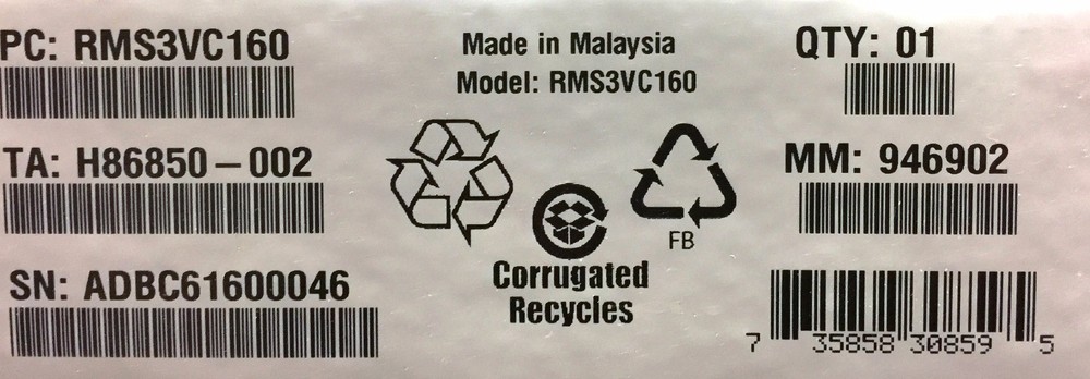 Intel RMS3VC160 Integrated RAID Module New OPEN BOX