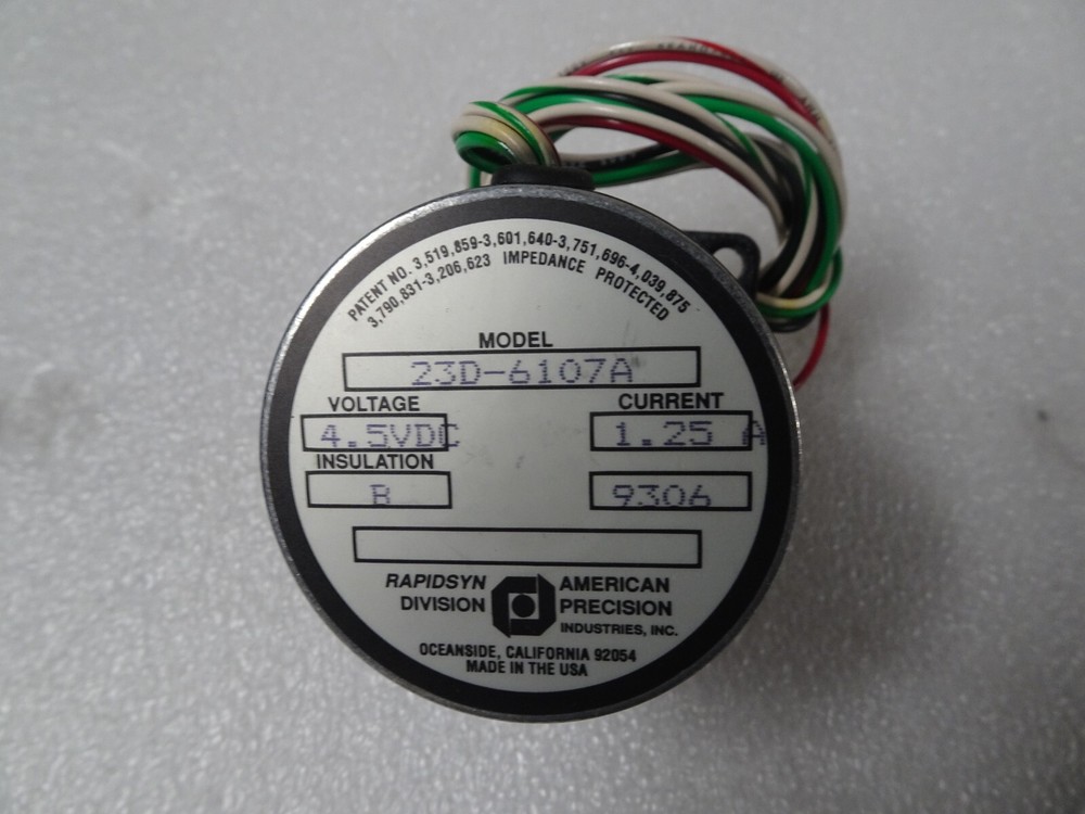 Rapidsyn Stepper Motor Model: 23D-6107A 4.5VDC