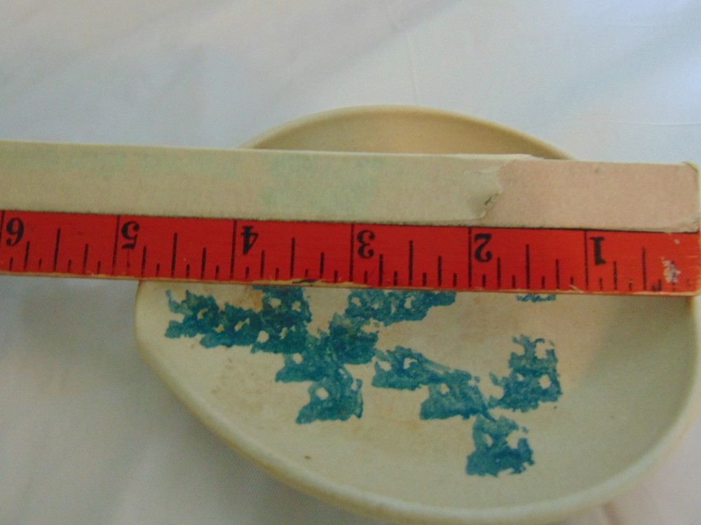 Small Clay Ashtray With A Blue Design