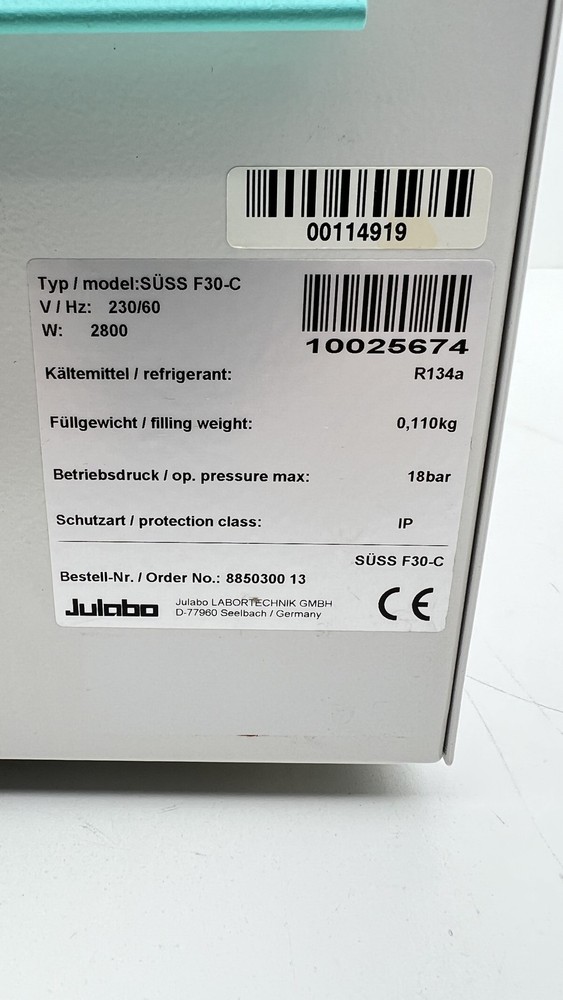 Julabo F30-C Bath Recirculating Chiller Heater