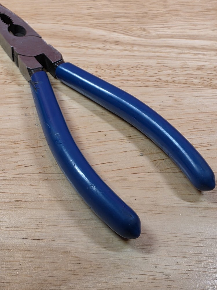 Cornwell Tools CPL66 Blue Handle Angled Bent End Needle Nose Pliers