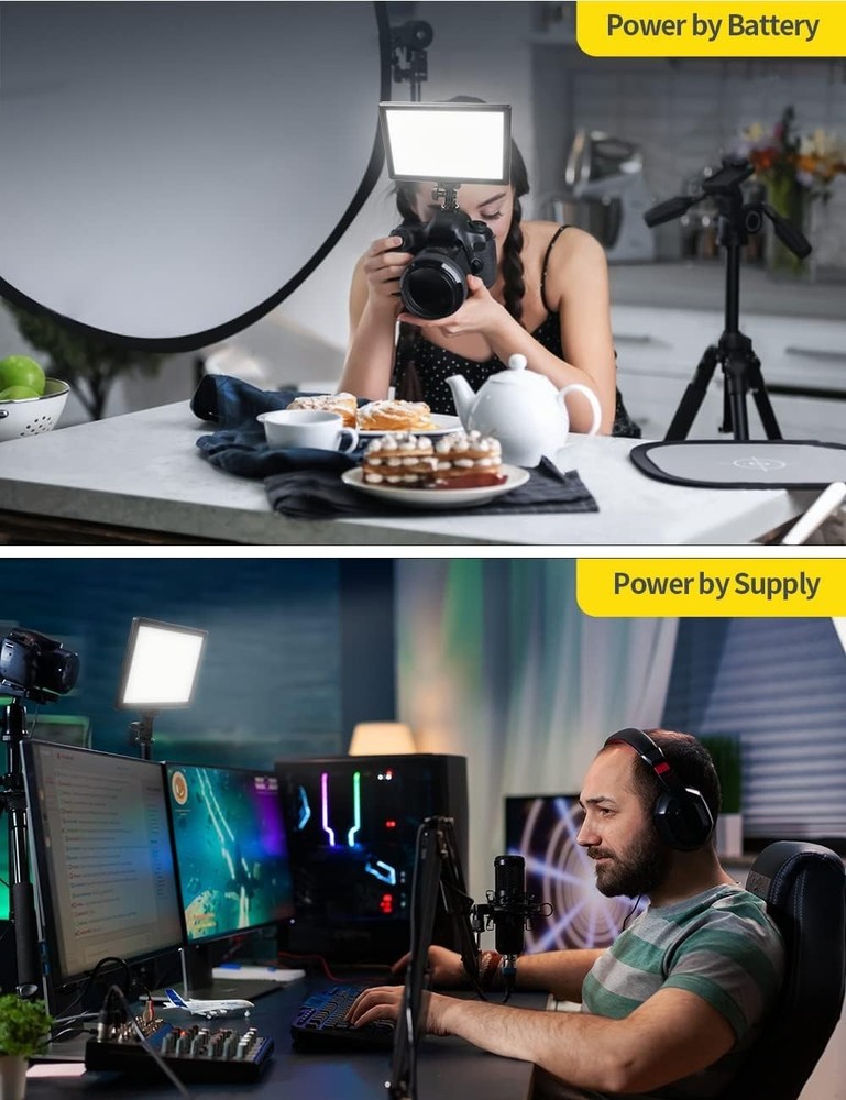 Fully Adjustable LED Video Light Panel for Stunning Live Streams & Photography