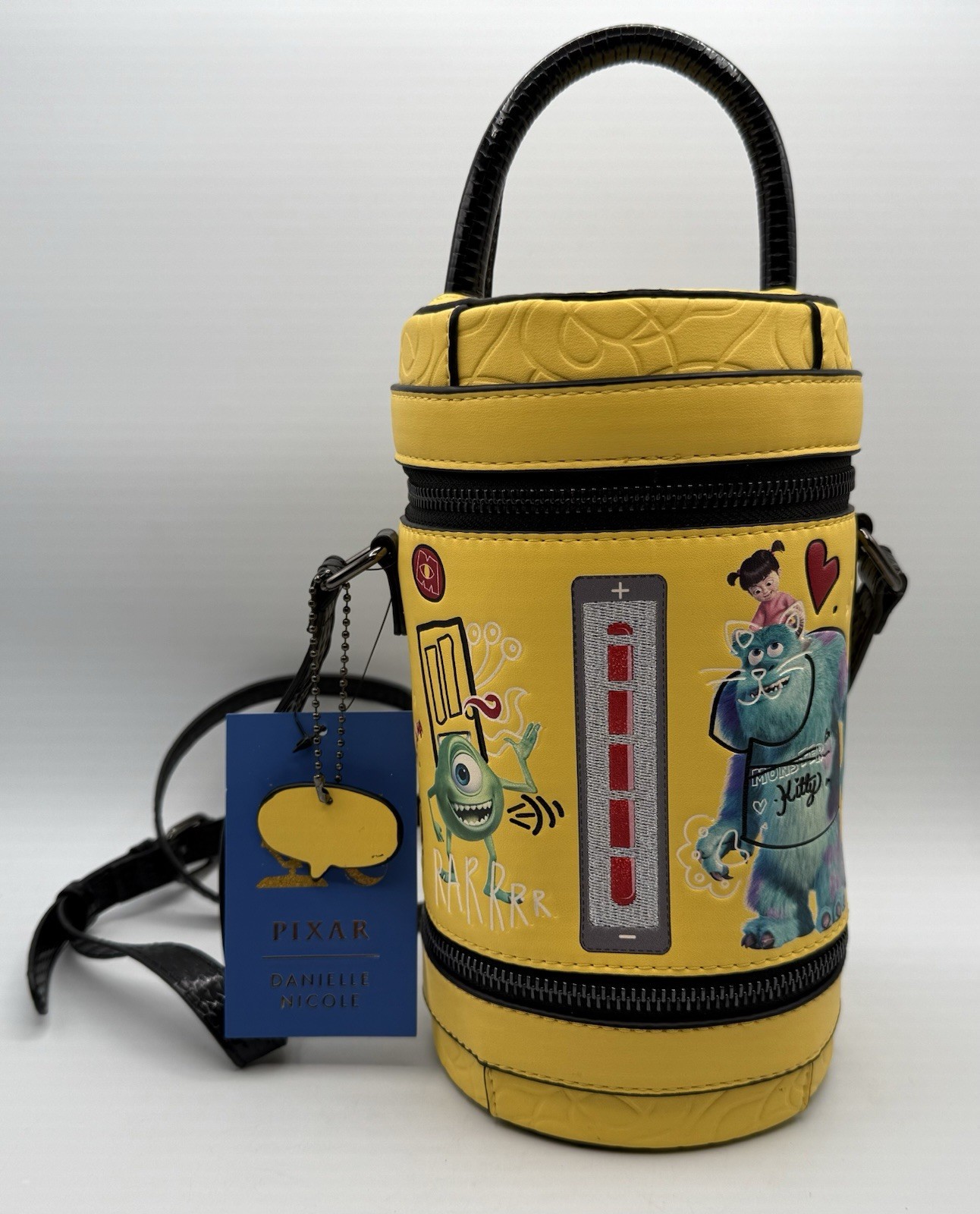 Danielle Nicole Pixar Monsters Inc Scream Laugh Canister Bag Crossbody Strap